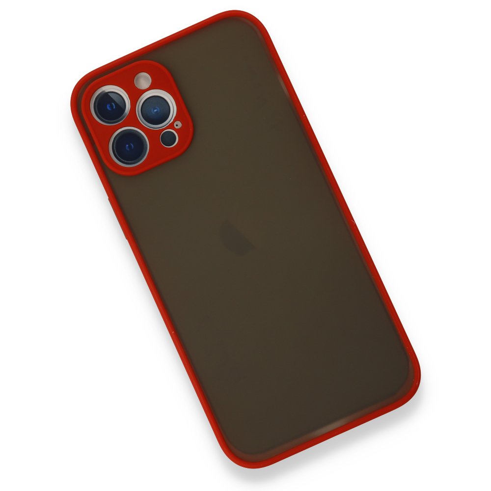 iPhone 12 Pro Kılıf Montreal Silikon Kapak - Kırmızı iPhone 12 Pro Kılıf Montreal Silikon Kapak - Kırmızı