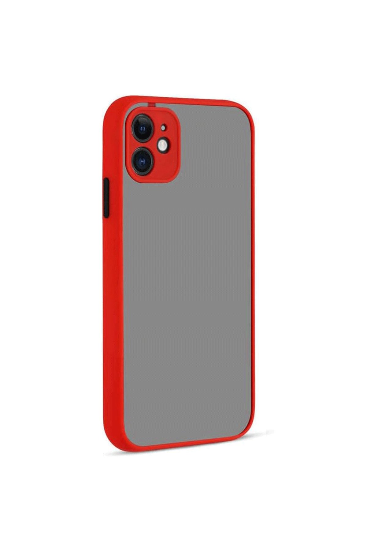  iPhone 12 Kılıf Montreal Silikon Kapak - Kırmızı