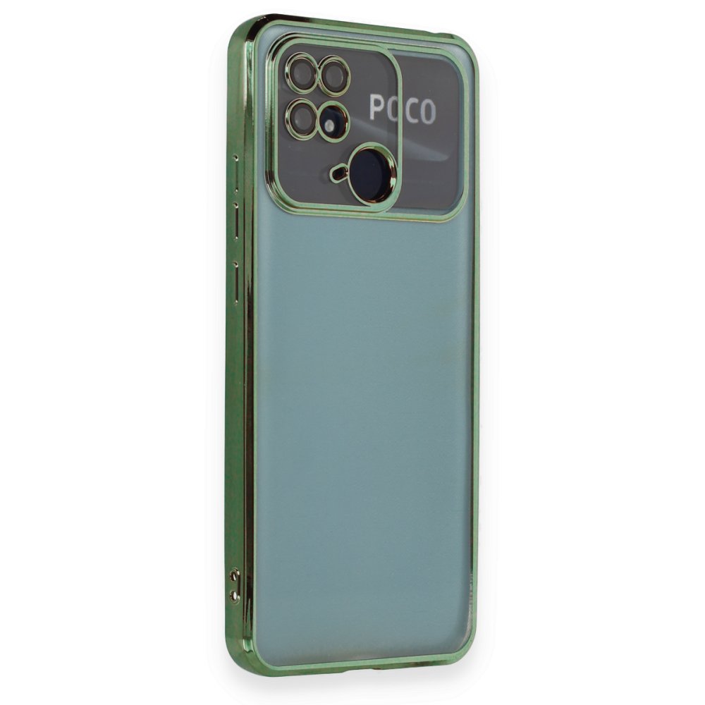 Xiaomi Poco C40 Kılıf Razer Lensli Silikon - Yeşil Xiaomi Poco C40 Kılıf Razer Lensli Silikon - Yeşil