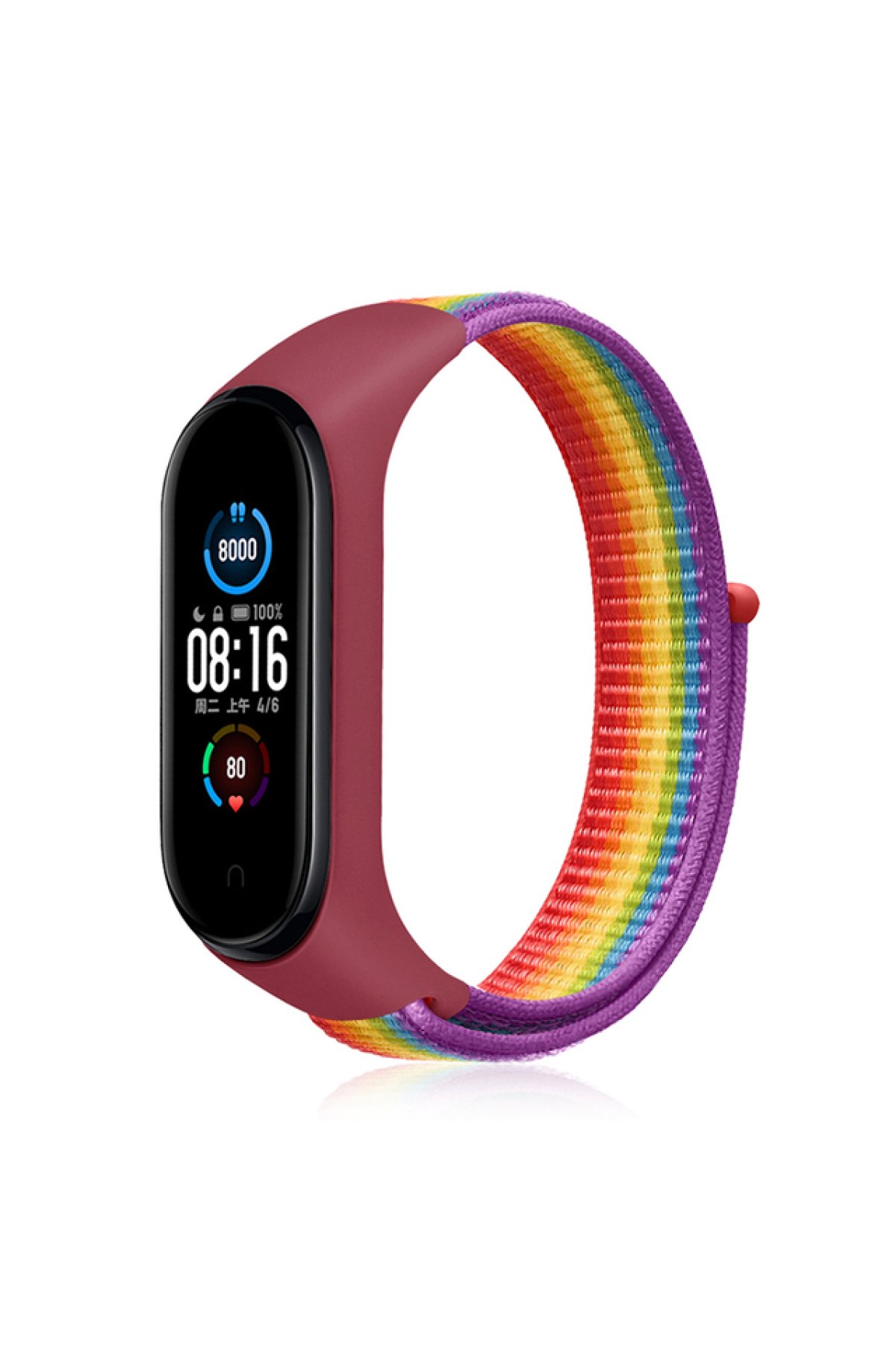 Xiaomi Mi Band 4 Hasırlı Cırtcırtlı Kordon - Gökkuşağı 1 Xiaomi Mi Band 4 Hasırlı Cırtcırtlı Kordon - Gökkuşağı 1