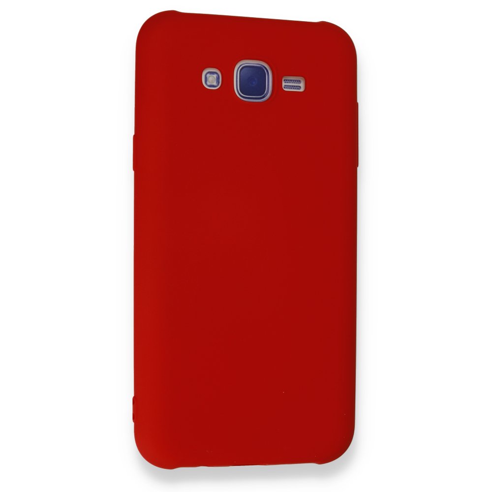  Samsung Galaxy J7 Kılıf Nano içi Kadife Silikon - Kırmızı