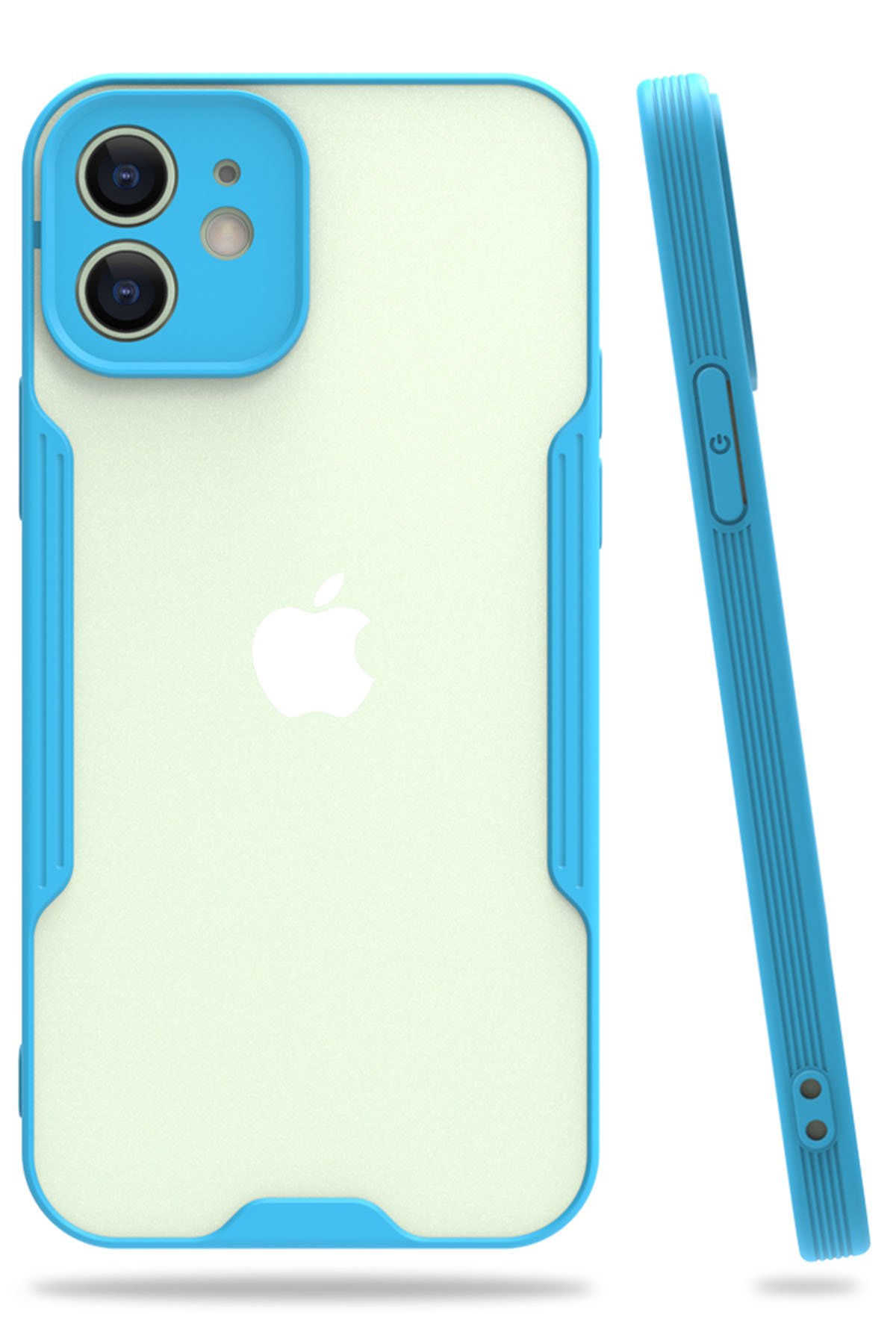  iPhone 12 Kılıf Platin Silikon - Mavi