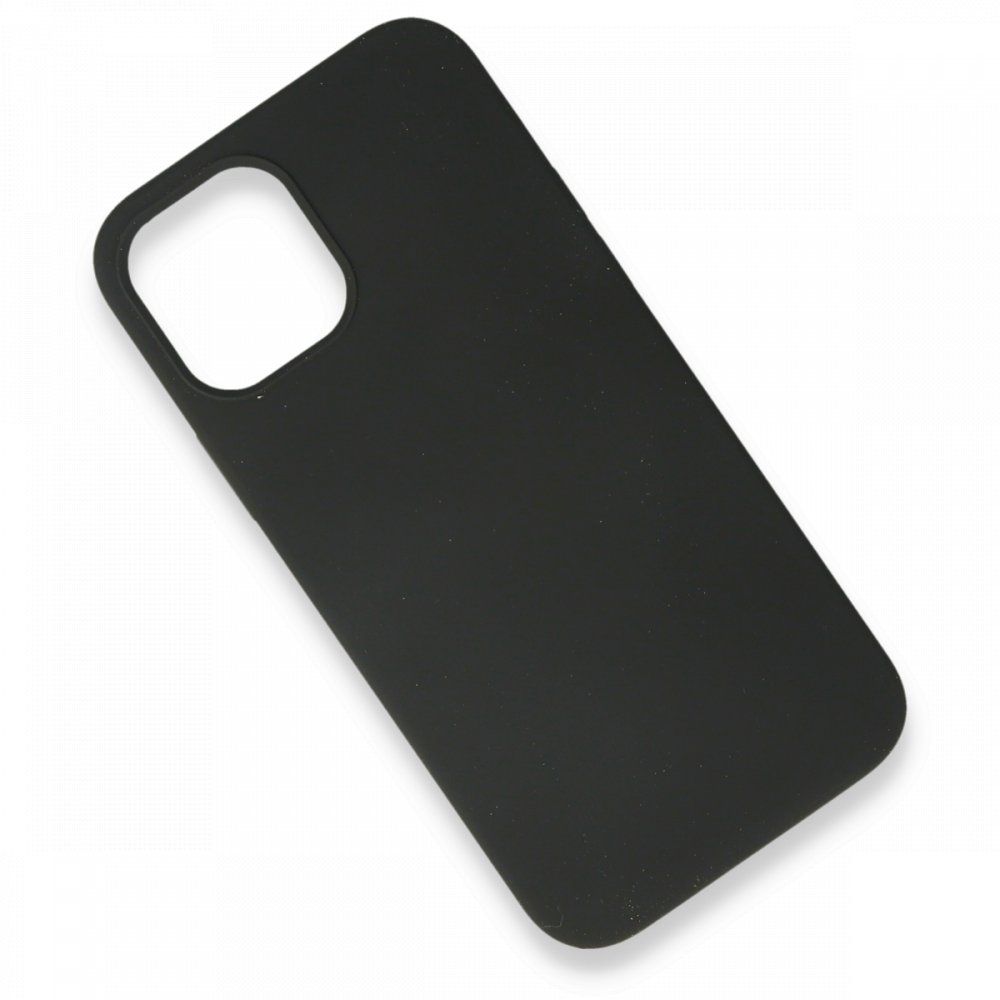  iPhone 12 Mini Kılıf Magneticsafe Lansman Silikon Kapak - Siyah