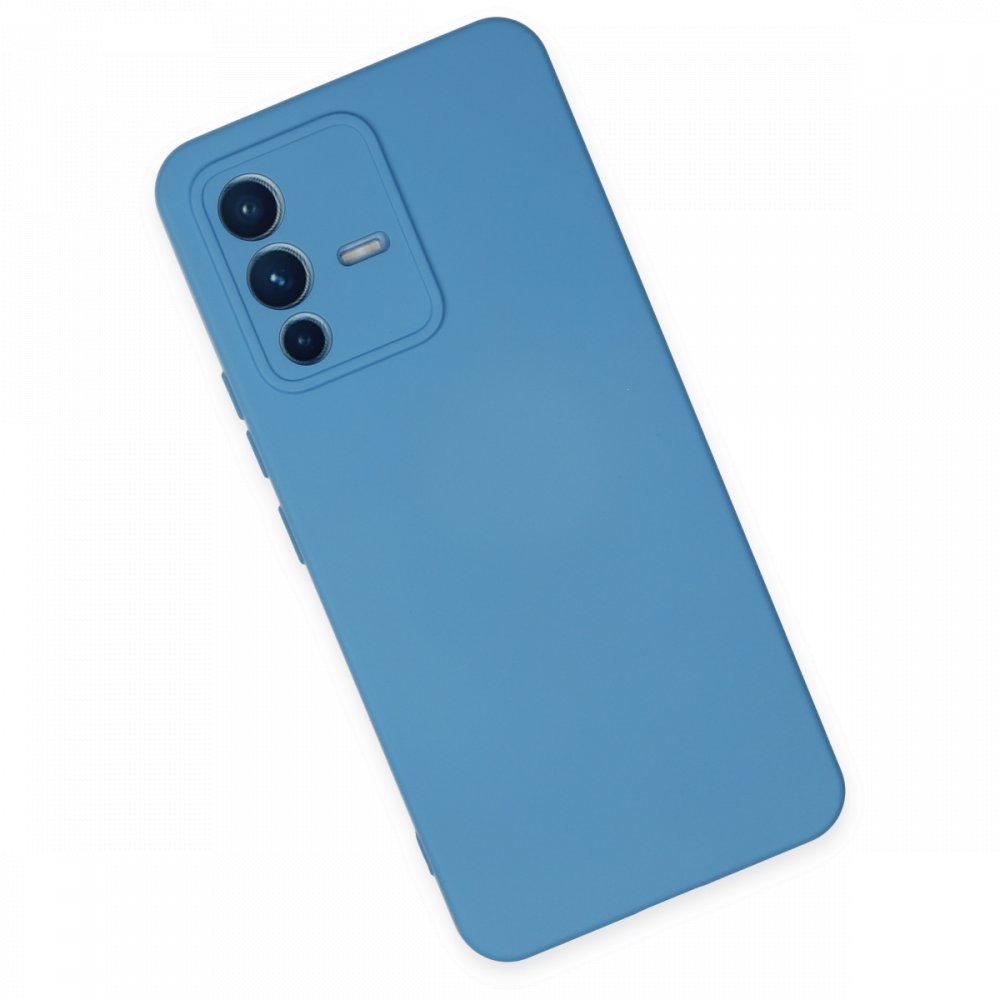 Vivo V23 5G Kılıf Nano içi Kadife Silikon - Mavi Vivo V23 5G Kılıf Nano içi Kadife Silikon - Mavi
