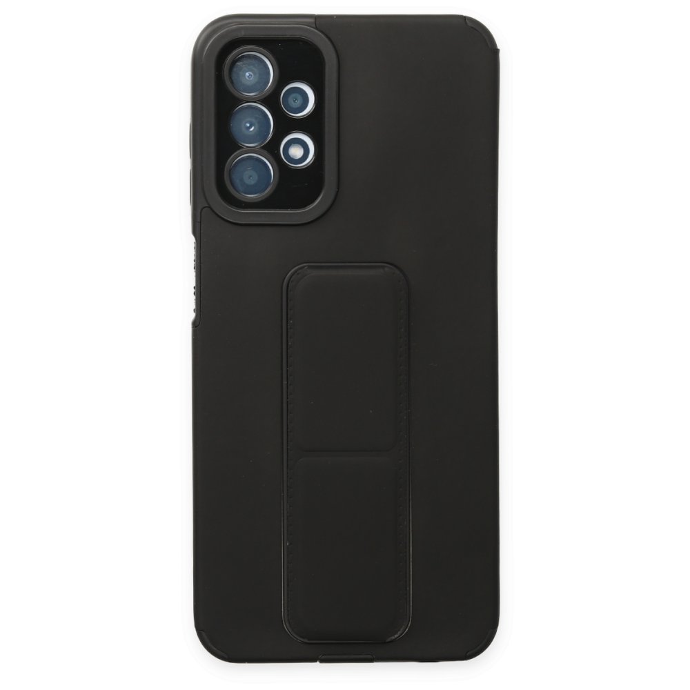  Samsung Galaxy A23 4G Kılıf Mega Standlı Silikon - Siyah