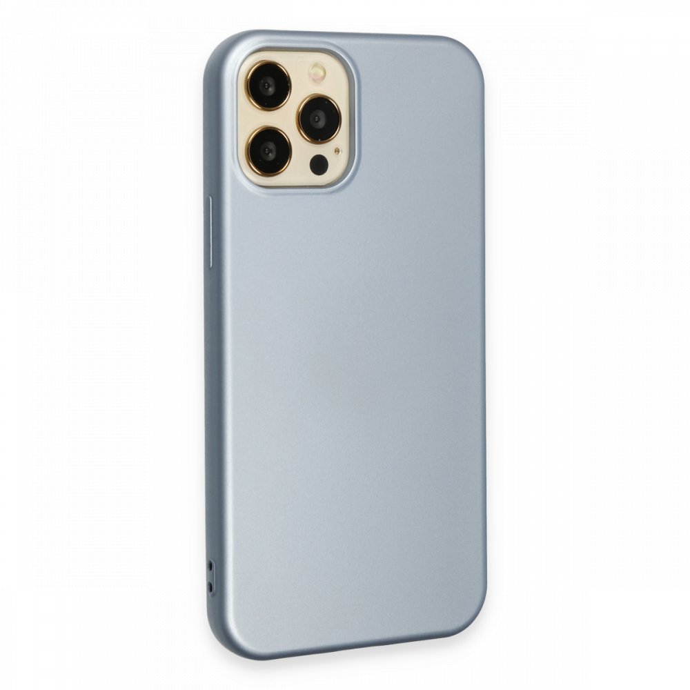 iPhone 12 Pro Kılıf Nano içi Kadife Silikon - Sky Blue iPhone 12 Pro Kılıf Nano içi Kadife Silikon - Sky Blue