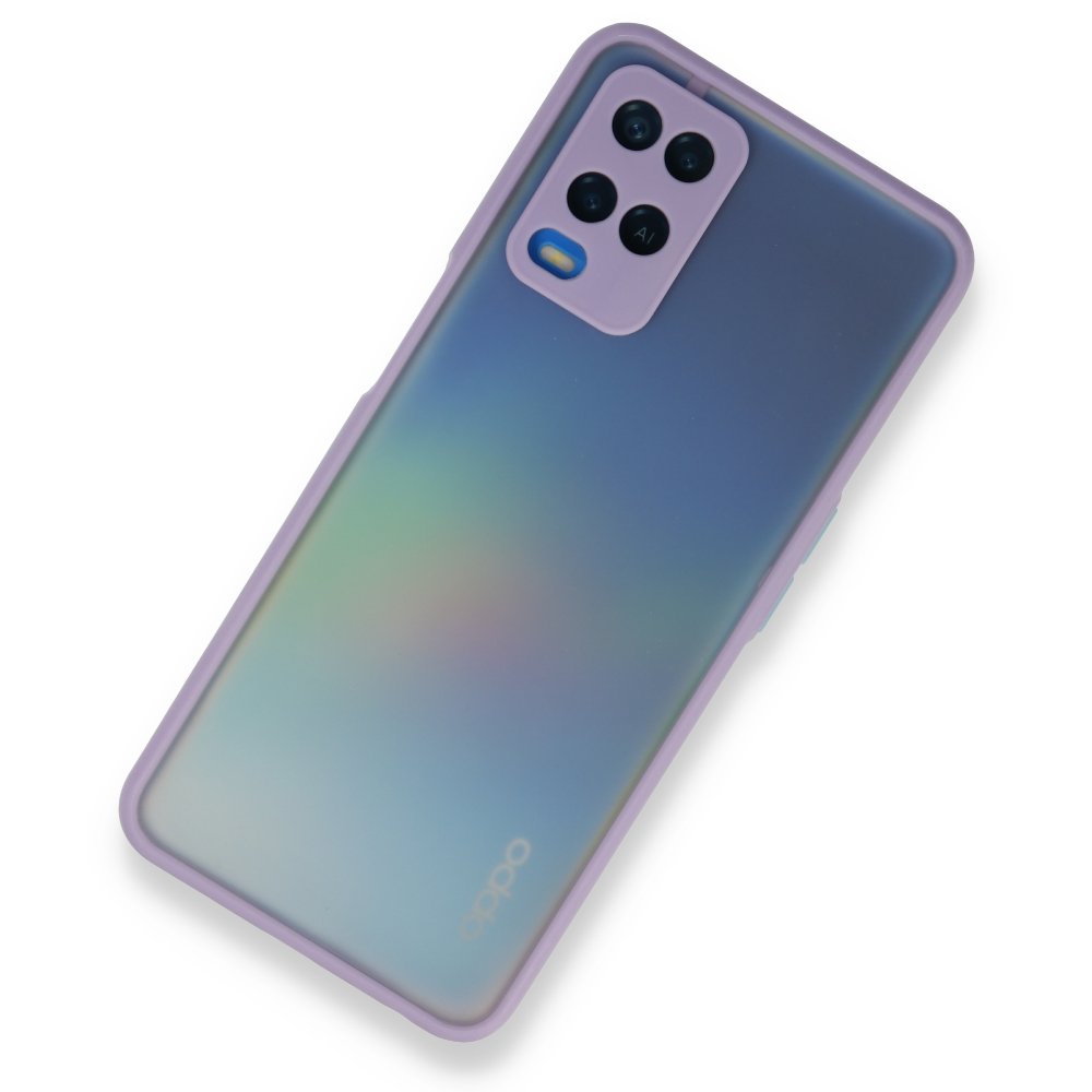 Oppo A54 4G Kılıf Montreal Silikon Kapak - Mor Oppo A54 4G Kılıf Montreal Silikon Kapak - Mor