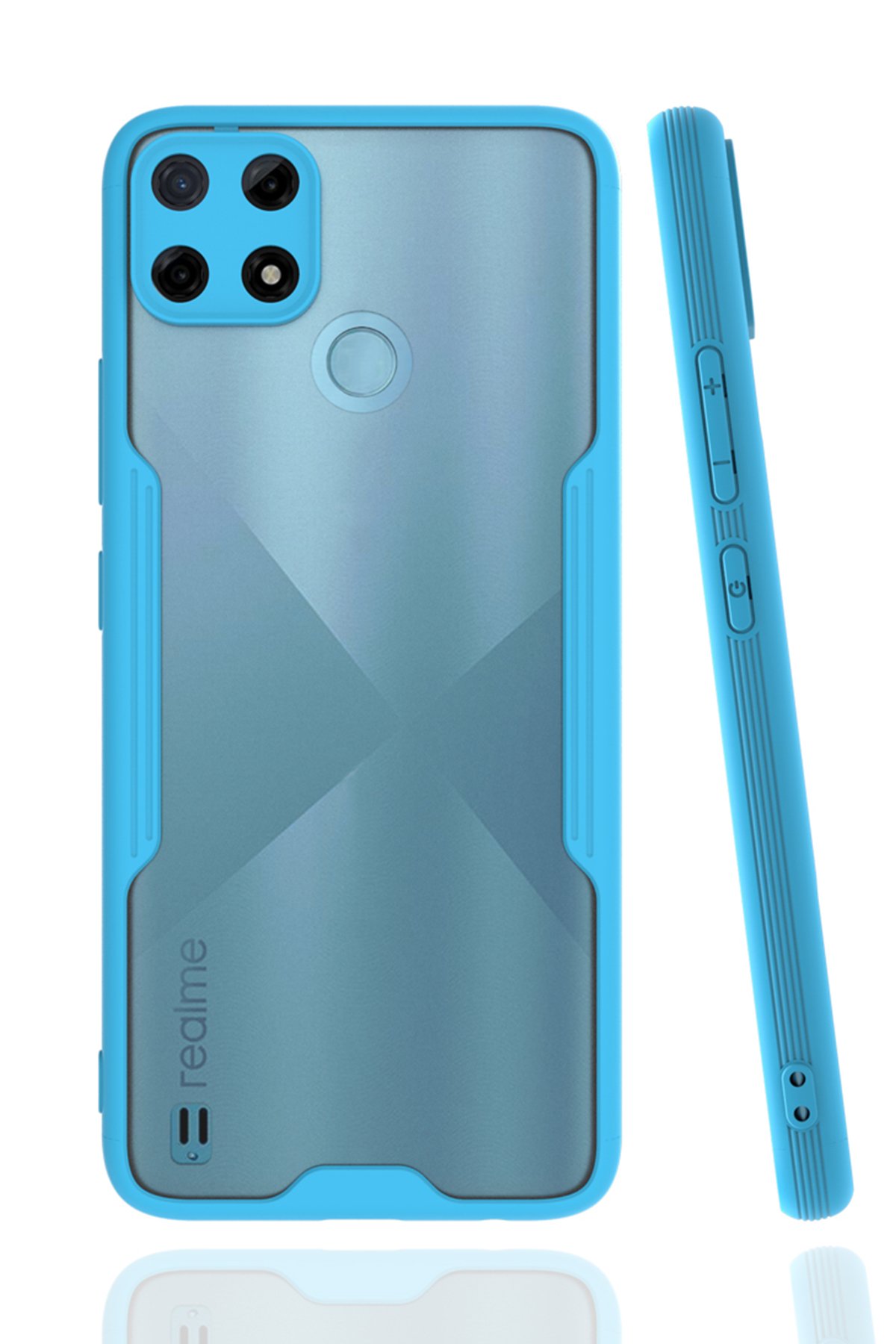  Realme C21Y Kılıf Platin Silikon - Mavi