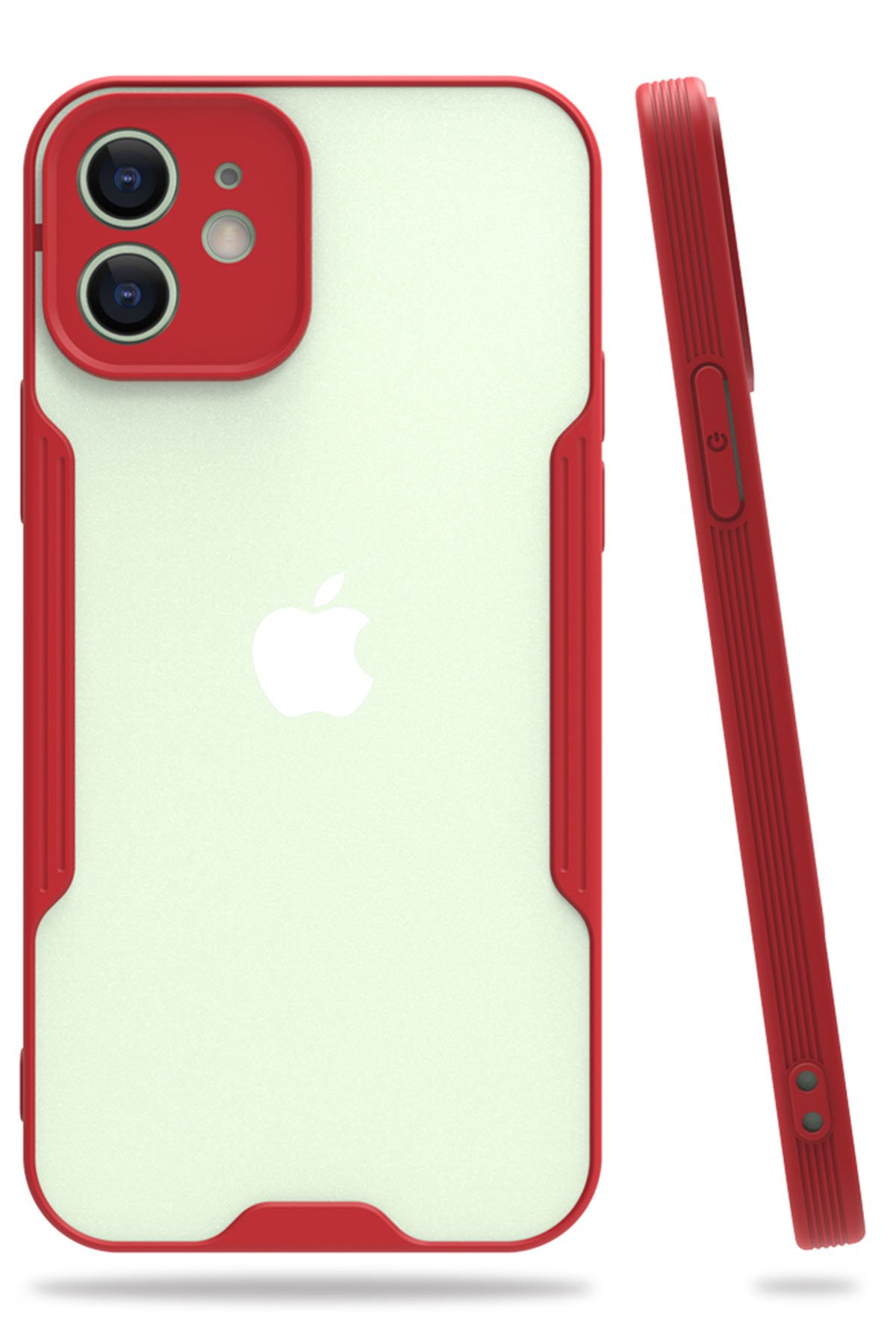 iPhone 12 Kılıf Platin Silikon - Kırmızı iPhone 12 Kılıf Platin Silikon - Kırmızı