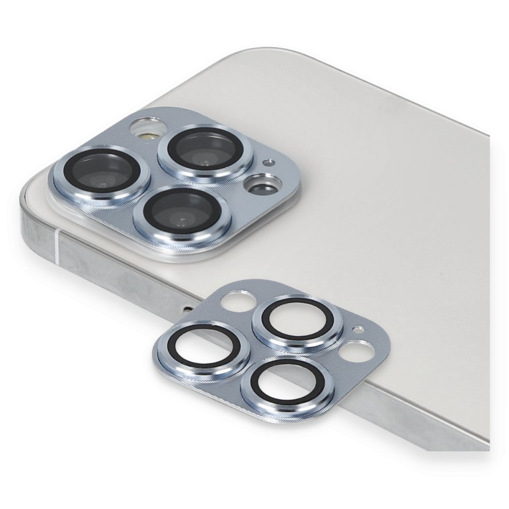  iPhone 13 Pro Pers Alüminyum Kamera Lens - Sierra Blue