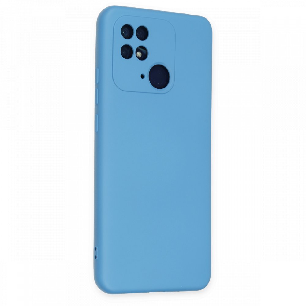 Xiaomi Poco C40 Kılıf Nano içi Kadife Silikon - Mavi Xiaomi Poco C40 Kılıf Nano içi Kadife Silikon - Mavi