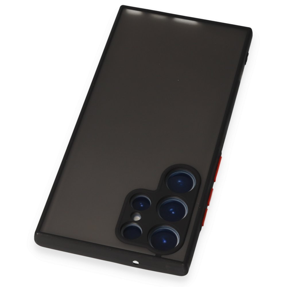  Samsung Galaxy S22 Ultra Kılıf Montreal Silikon Kapak - Siyah