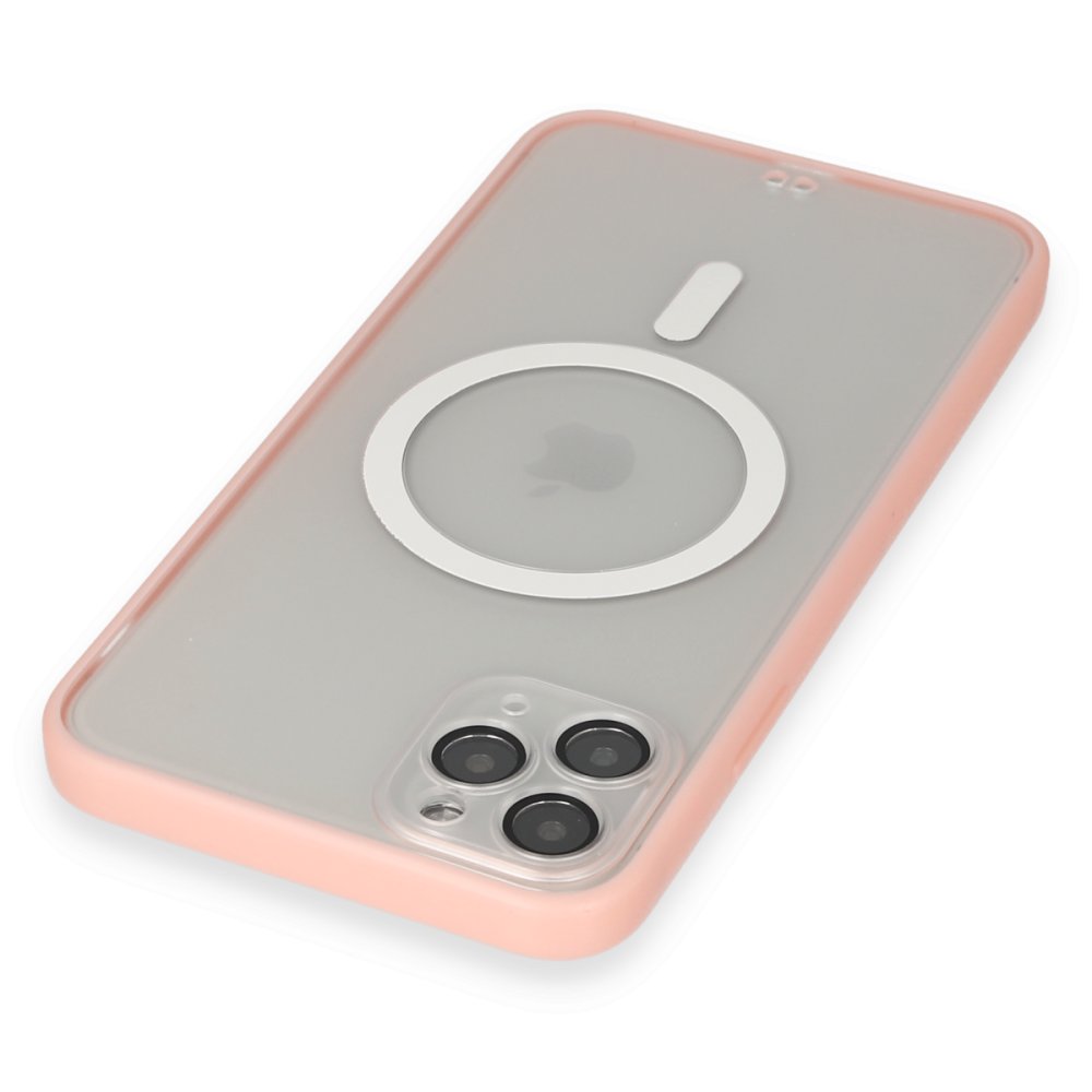  iPhone 11 Pro Max Kılıf Grand Magneticsafe Kapak - Pembe