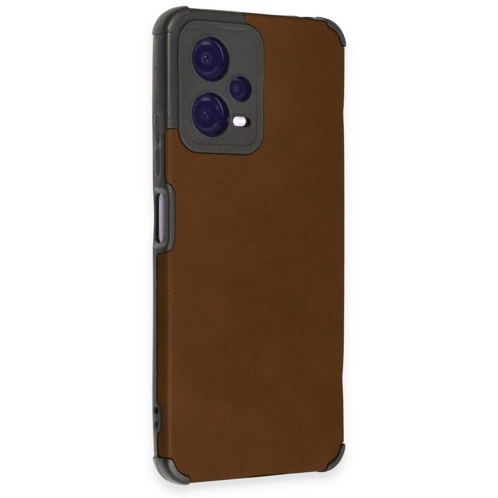  Xiaomi Poco X5 5G Kılıf Loop Deri Silikon - Kahverengi