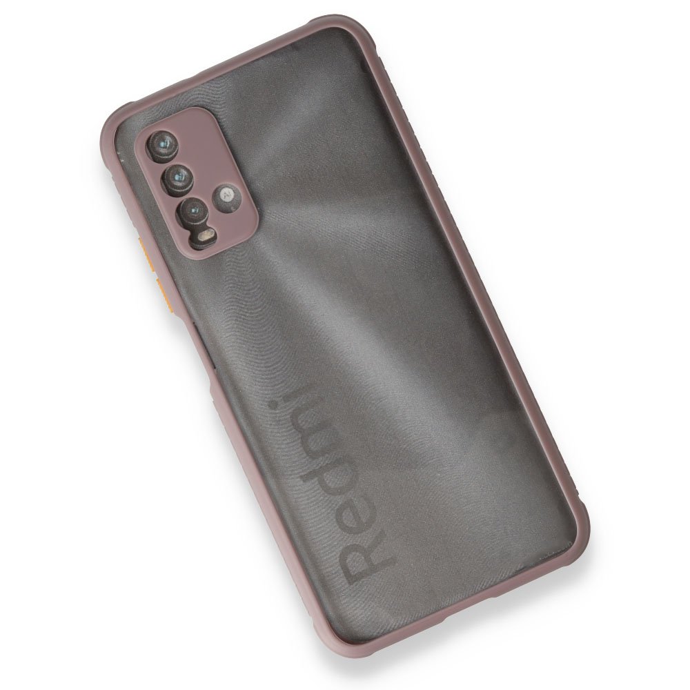 Redmi 9T Kılıf Miami Şeffaf Silikon - Açık Mor