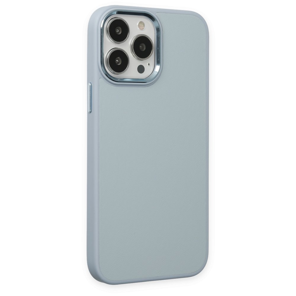 iPhone 13 Pro Kılıf Asya Deri Silikon - Sierra Blue iPhone 13 Pro Kılıf Asya Deri Silikon - Sierra Blue