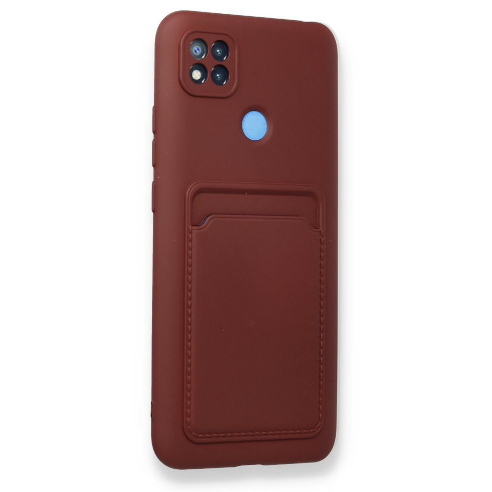Redmi 9C Kılıf Kelvin Kartvizitli Silikon - Bordo