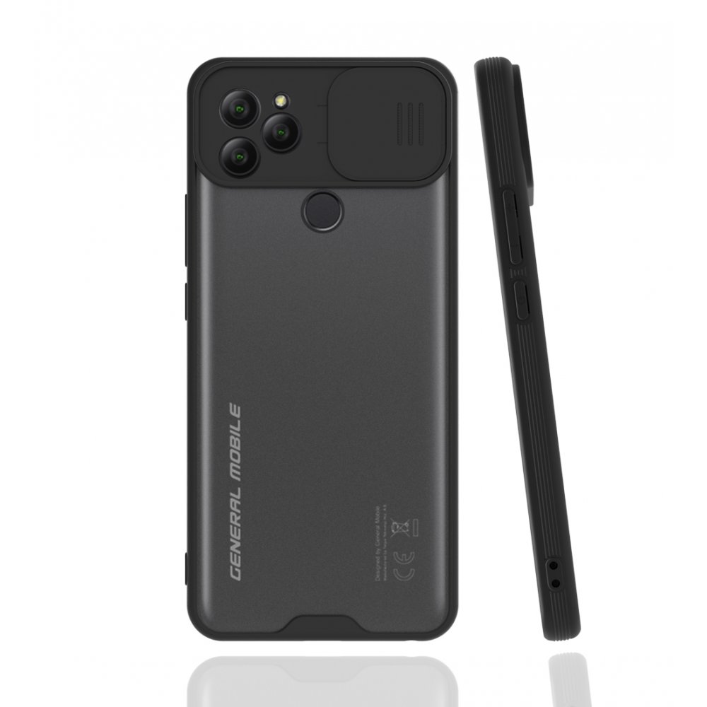  General Mobile GM 21 Kılıf Platin Kamera Koruma Silikon - Siyah