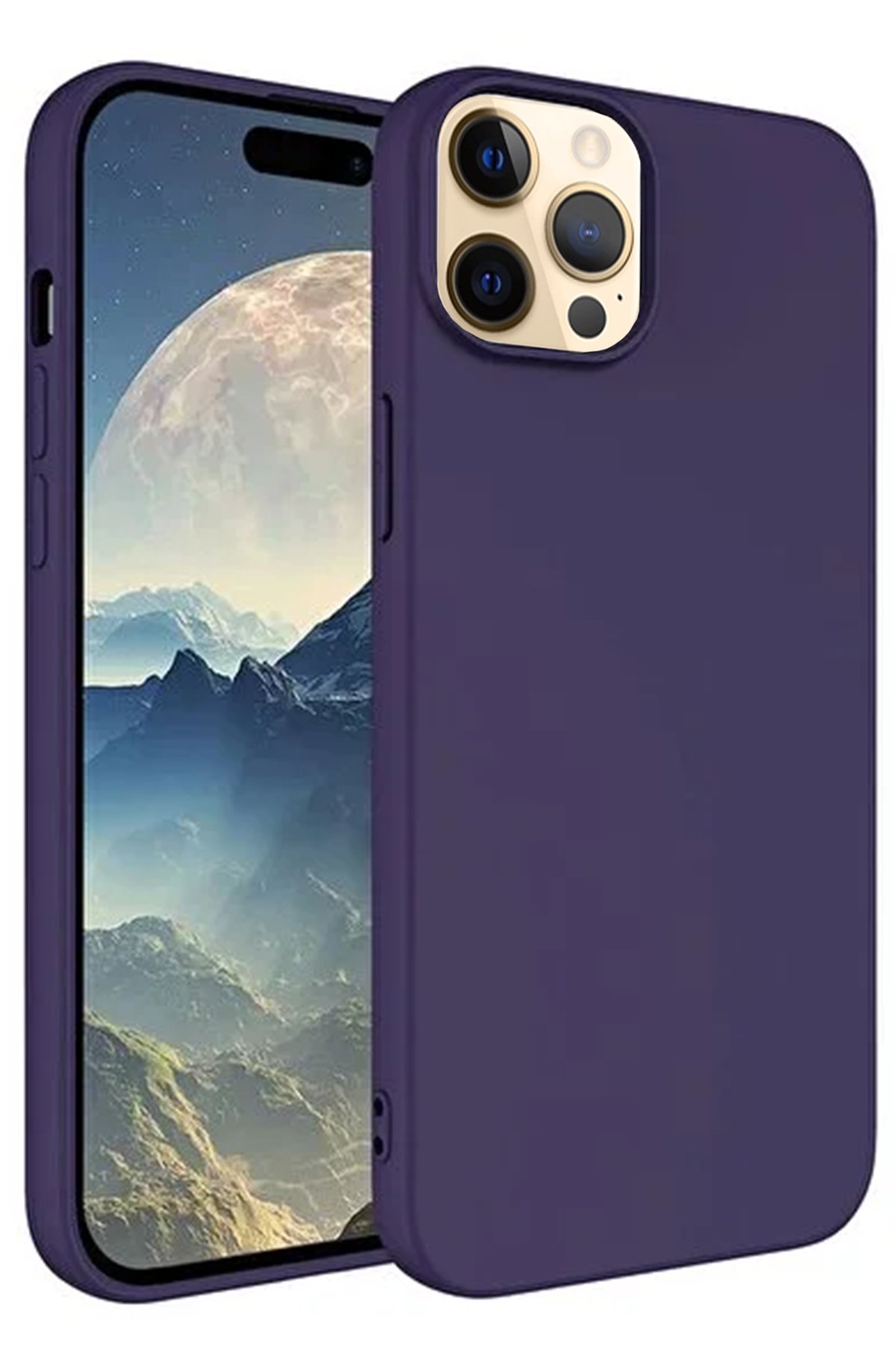  iPhone 12 Pro Kılıf First Silikon - Mürdüm