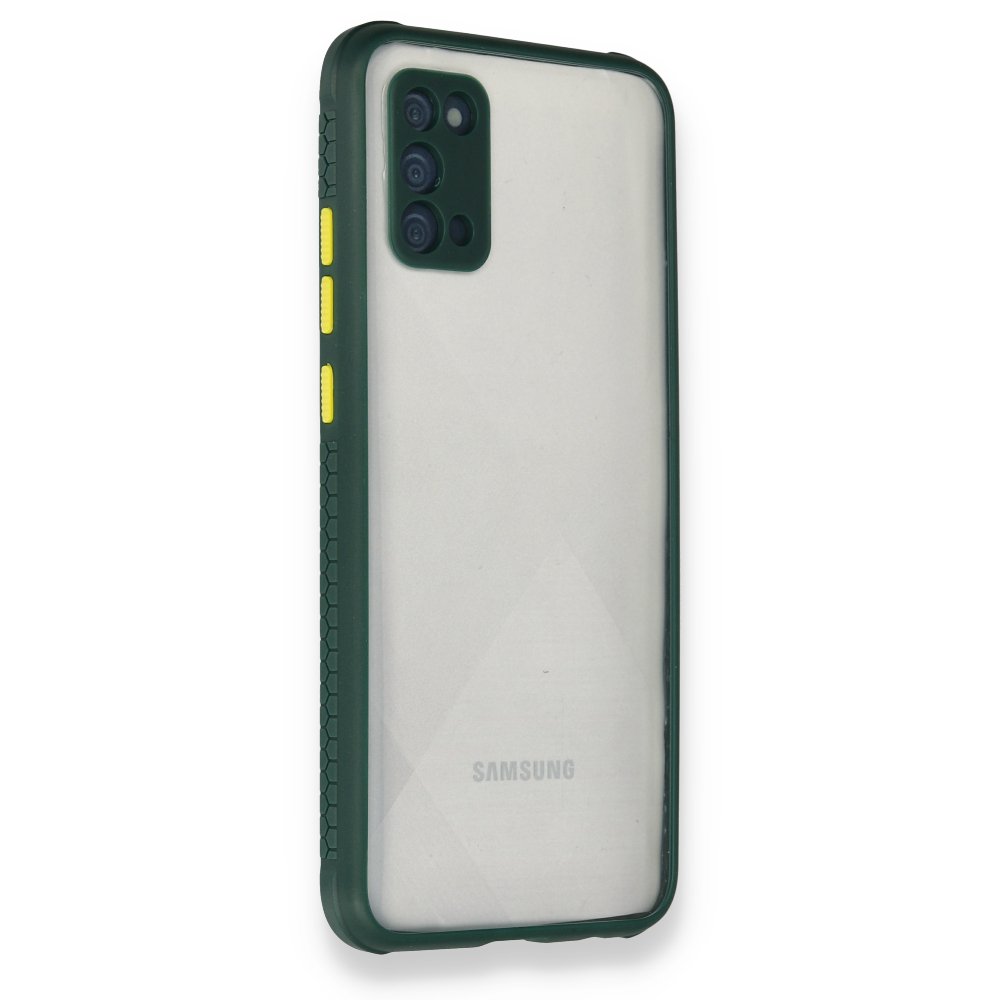  Samsung Galaxy A02S Kılıf Miami Şeffaf Silikon - Koyu Yeşil