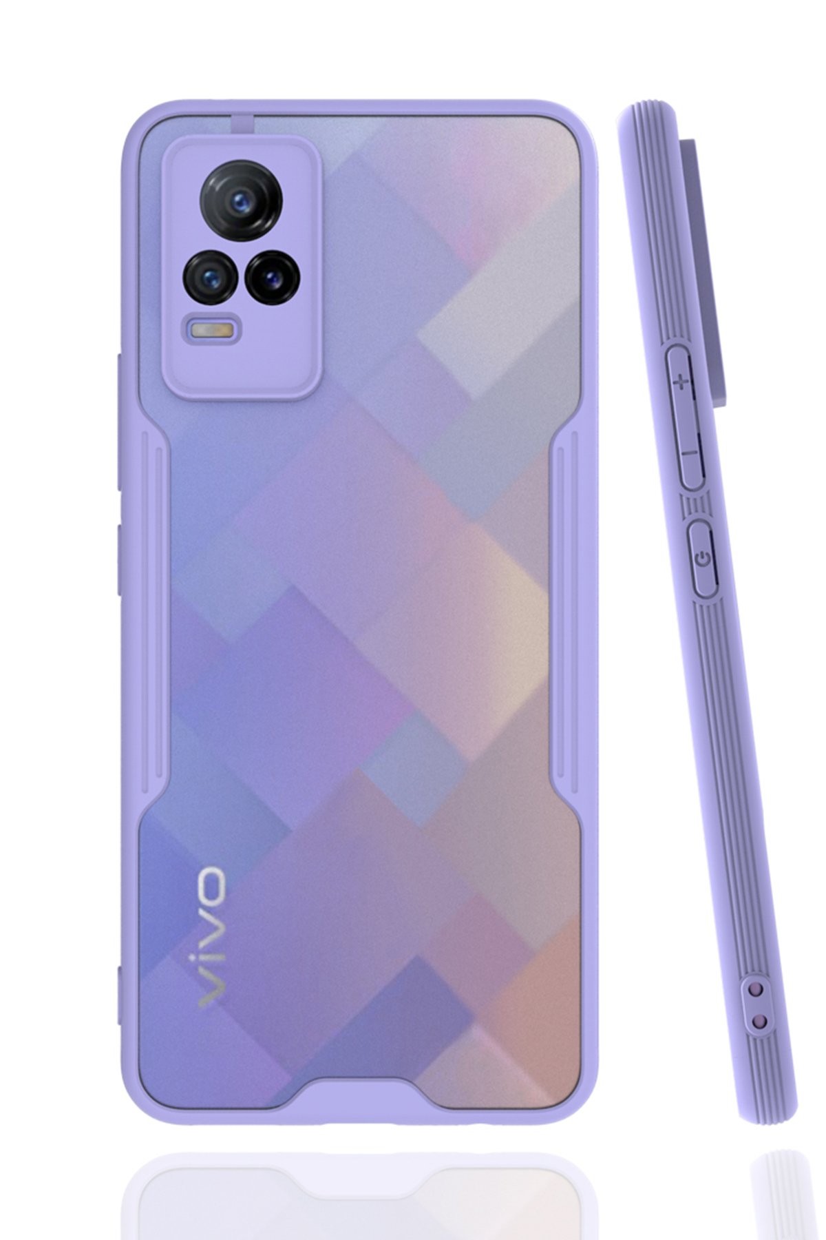  Vivo V21e Kılıf Platin Silikon - Lila