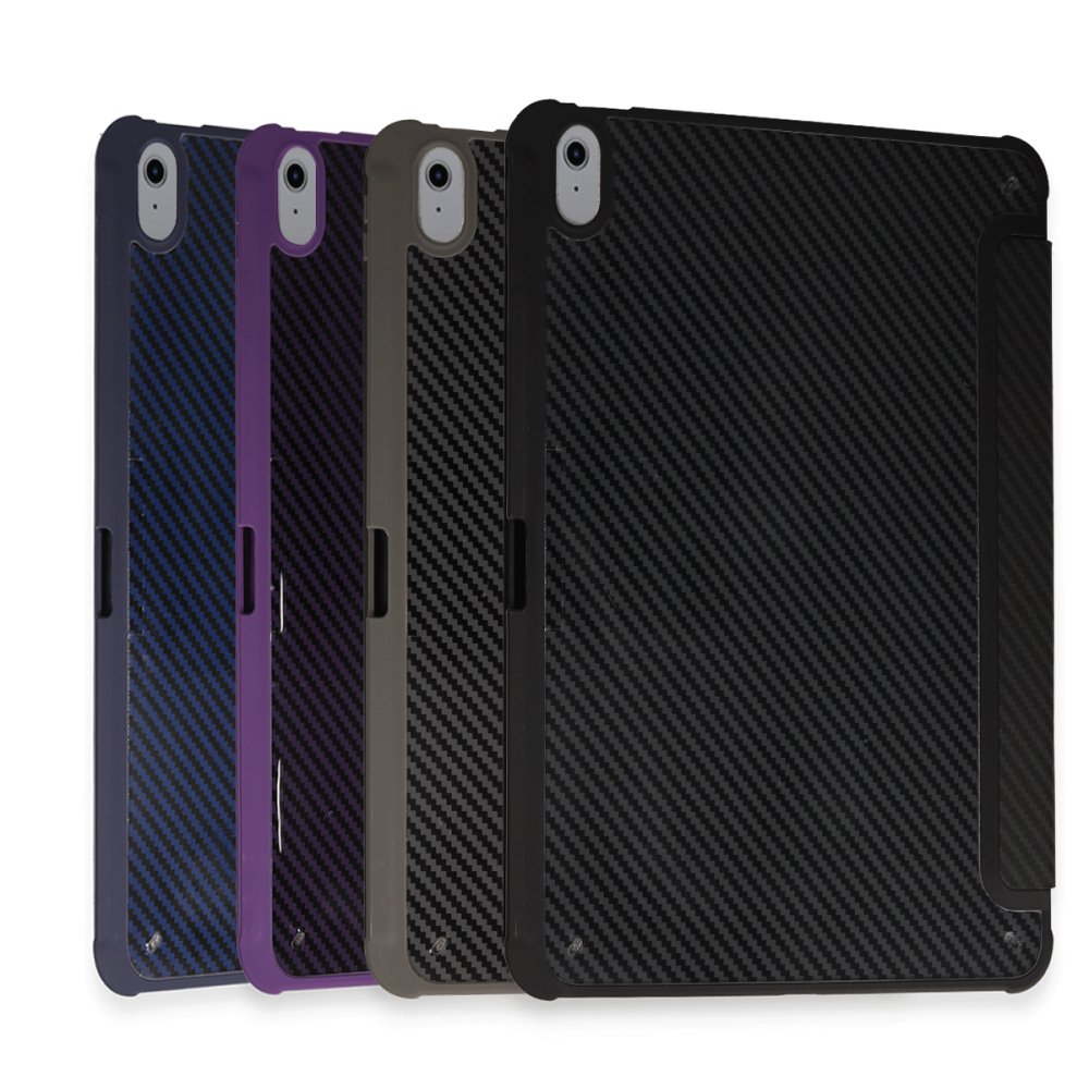  iPad 2022 10.9 (10.nesil) Kılıf Color Karbon Tablet Kılıfı - Siyah