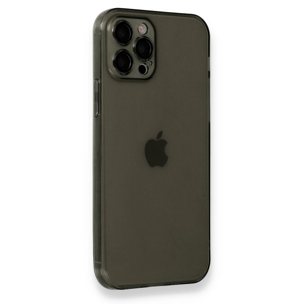  iPhone 12 Pro Kılıf Fly Lens Silikon - Siyah