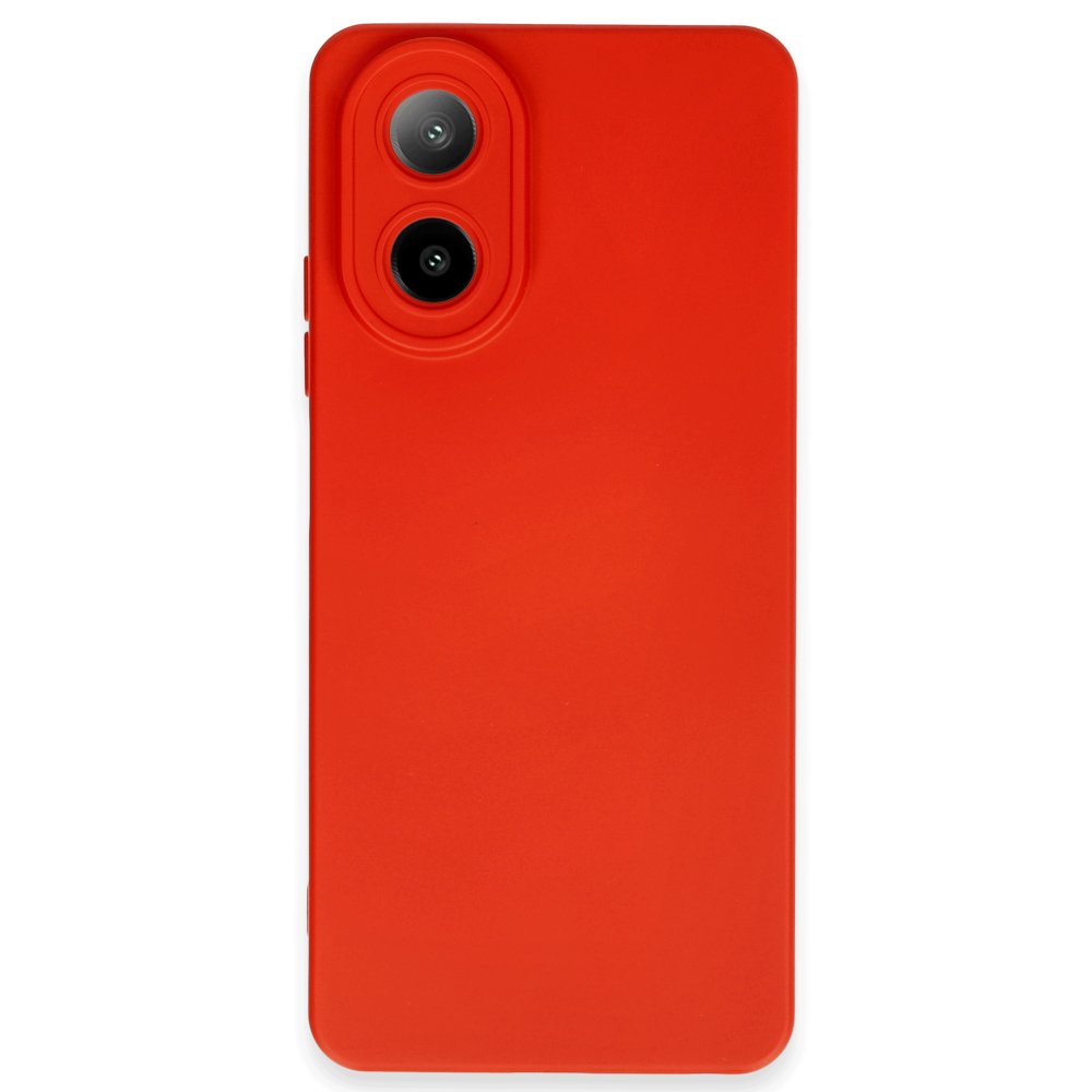  Oppo A38 Kılıf Nano içi Kadife Silikon - Kırmızı