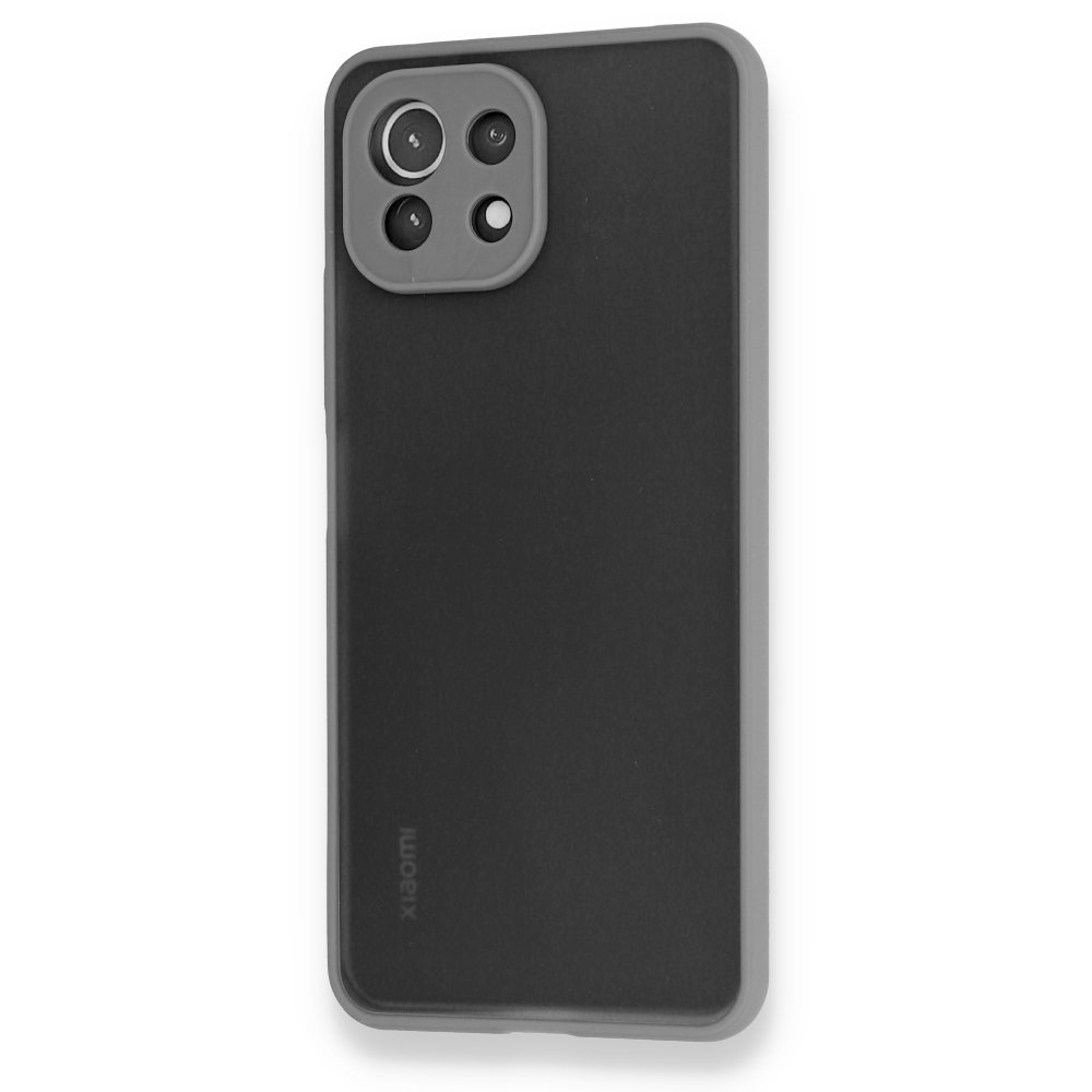 Xiaomi Mİ 11 Lite Kılıf Montreal Silikon Kapak - Gri  Xiaomi Mİ 11 Lite Kılıf Montreal Silikon Kapak - Gri