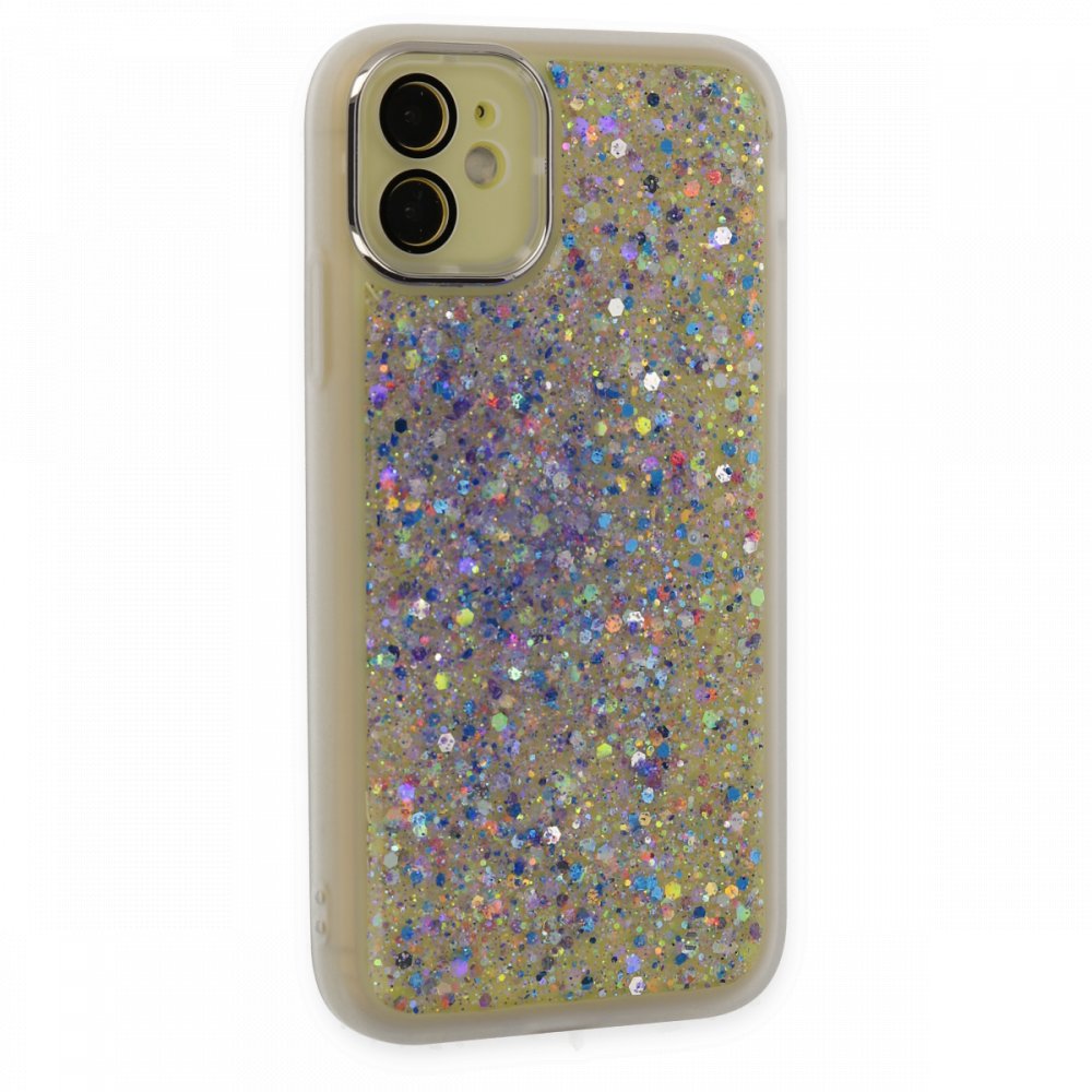  iPhone 12 Kılıf Neon Light Silikon - Mor