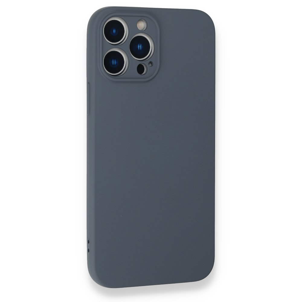  iPhone 13 Pro Max Kılıf Nano içi Kadife Silikon - Gri