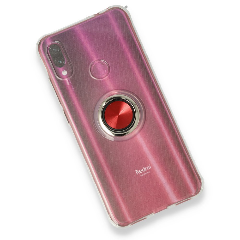 Redmi Note 7 Pro Kılıf Gros Yüzüklü Silikon - Kırmızı Redmi Note 7 Pro Kılıf Gros Yüzüklü Silikon - Kırmızı