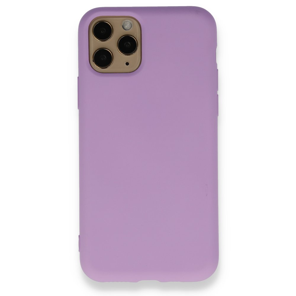  iPhone 11 Pro Kılıf Nano içi Kadife Silikon - Lila