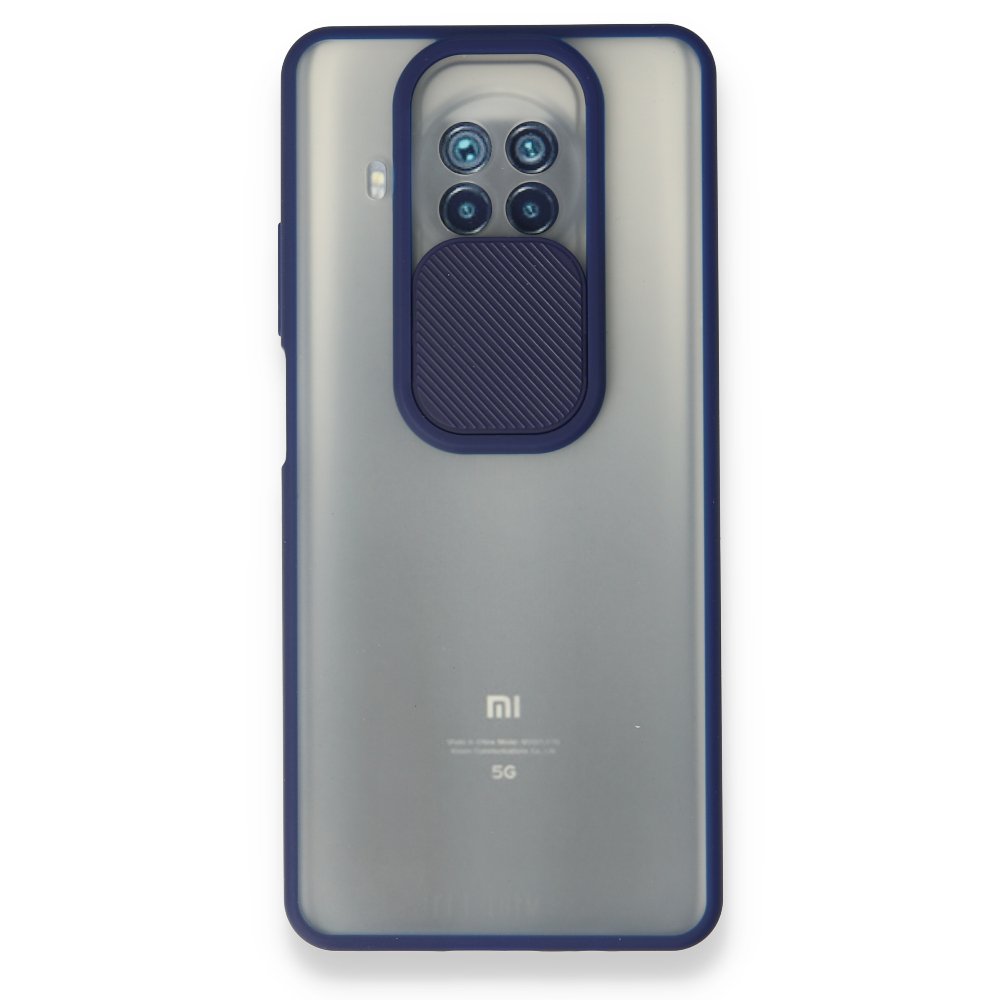 Xiaomi Mi 10T Lite Kılıf Palm Buzlu Kamera Sürgülü Silikon - Lacivert  Xiaomi Mi 10T Lite Kılıf Palm Buzlu Kamera Sürgülü Silikon - Lacivert