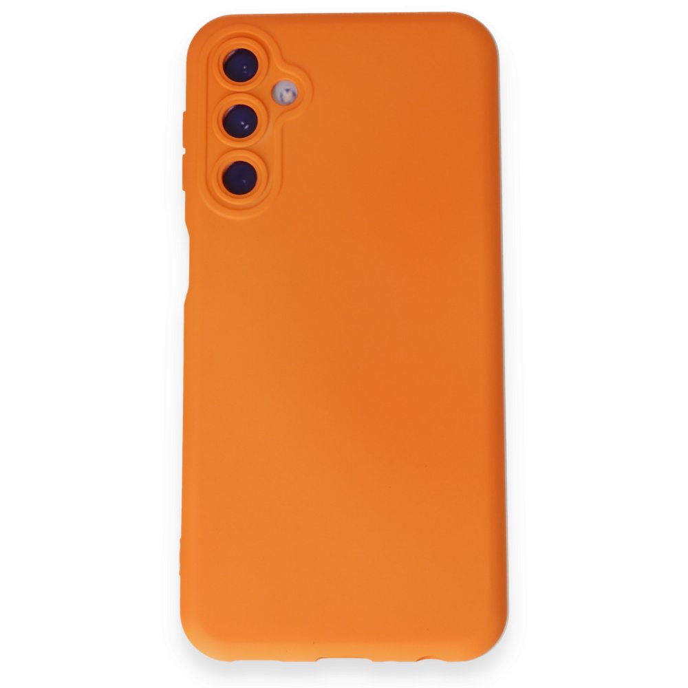  Samsung Galaxy M14 5G Kılıf Nano içi Kadife Silikon - Turuncu