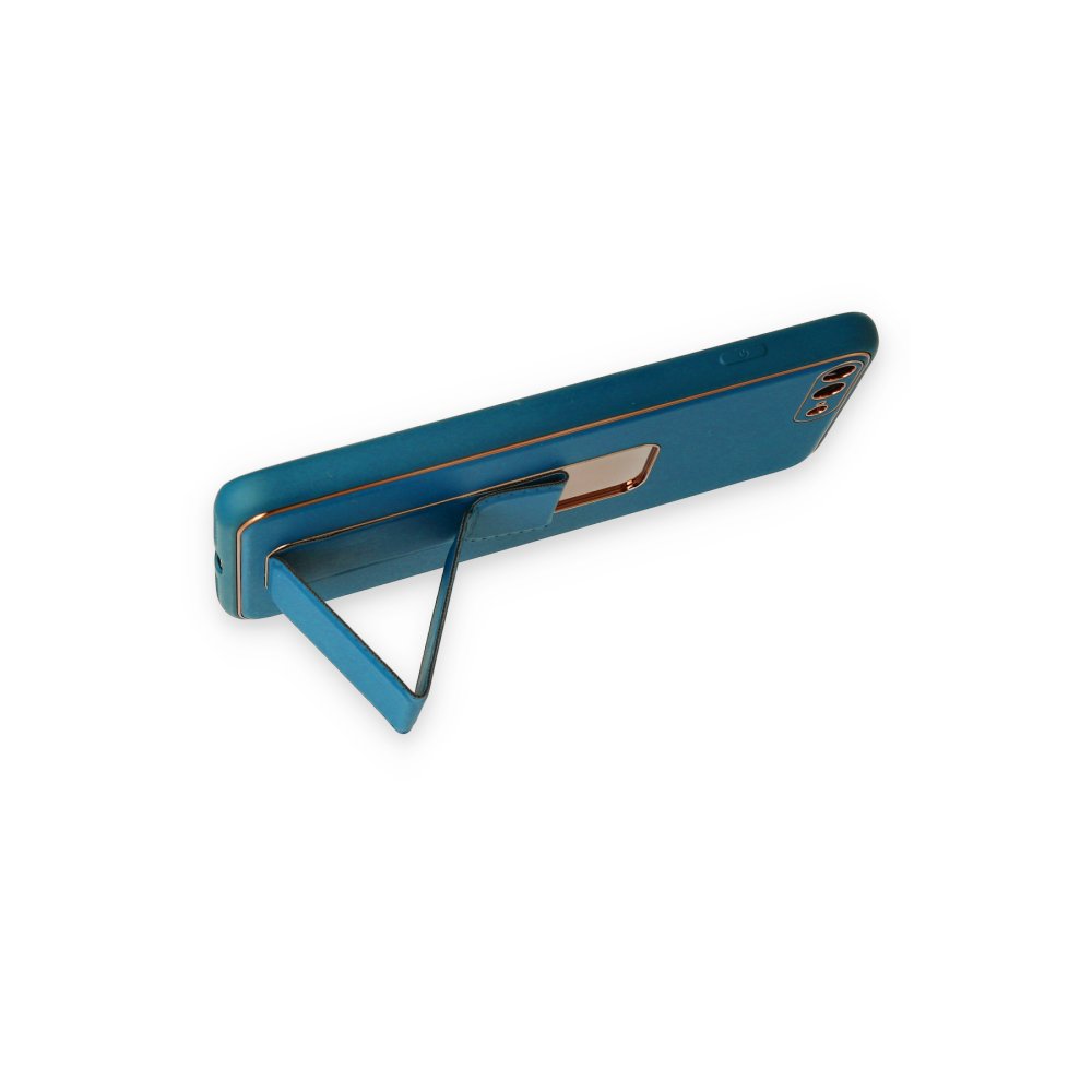 iPhone 8 Plus Kılıf Coco Deri Standlı Kapak - Açık Mavi iPhone 8 Plus Kılıf Coco Deri Standlı Kapak - Açık Mavi