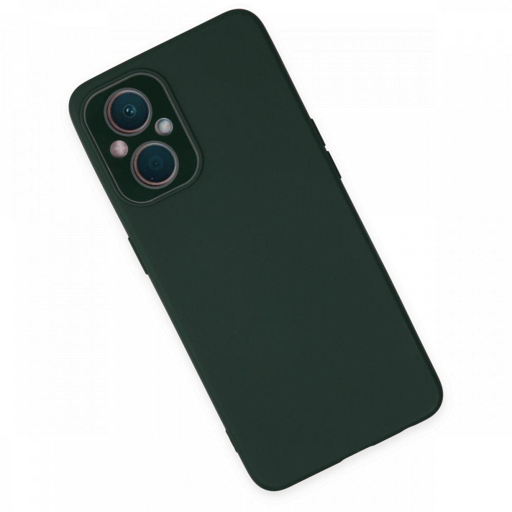 Oppo Reno 7 Lite Kılıf Lansman Glass Kapak - Koyu Yeşil Oppo Reno 7 Lite Kılıf Lansman Glass Kapak - Koyu Yeşil