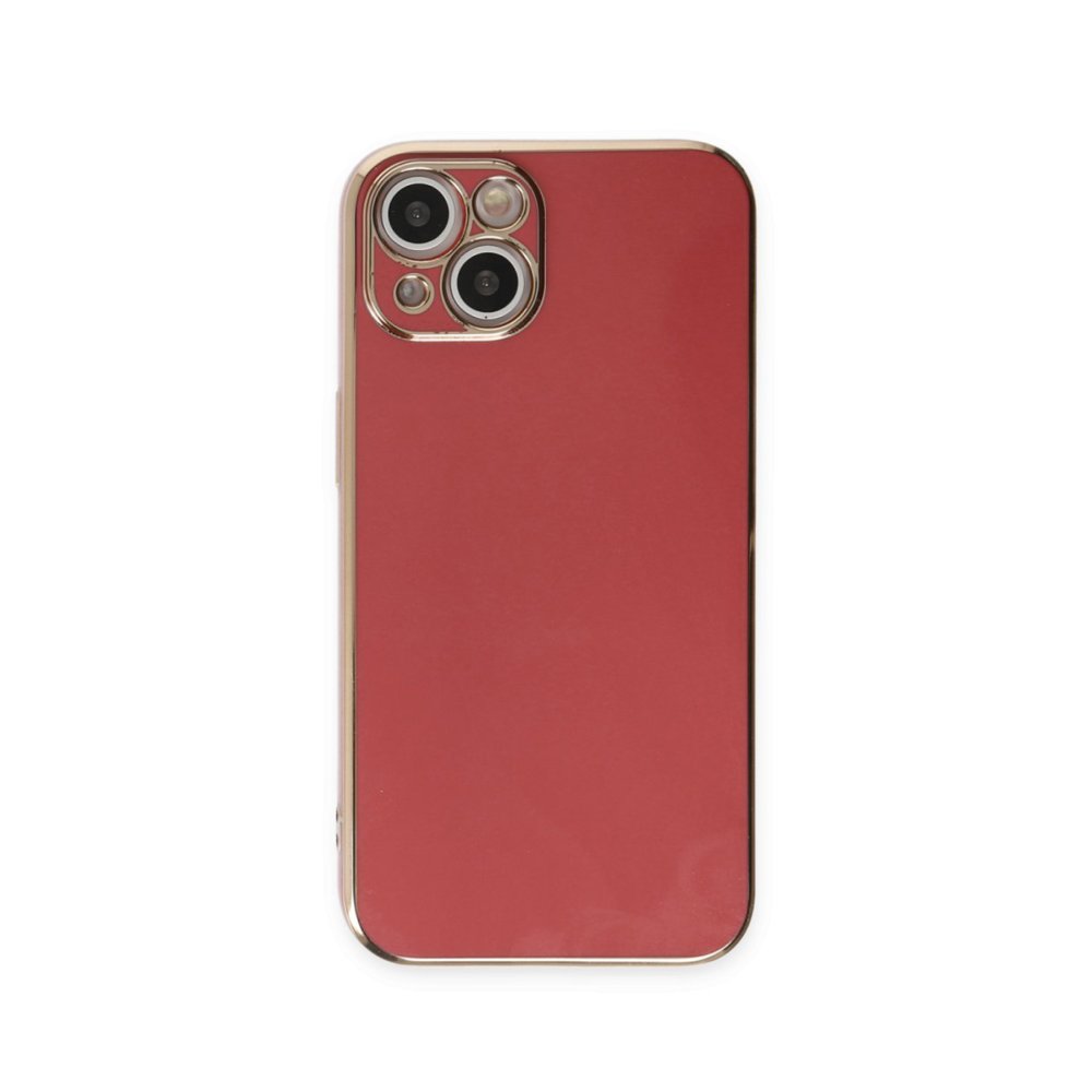  iPhone 15 Kılıf Volet Silikon - Kırmızı