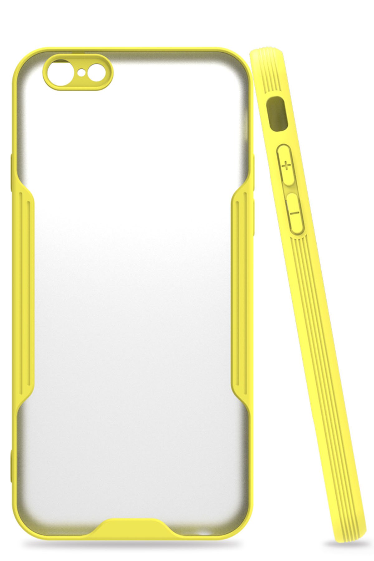 iPhone 6 Kılıf Platin Silikon - Sarı  iPhone 6 Kılıf Platin Silikon - Sarı