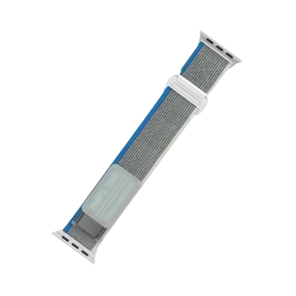  Apple Watch 38mm Alice Kumaş Kordon - Mavi-Gri