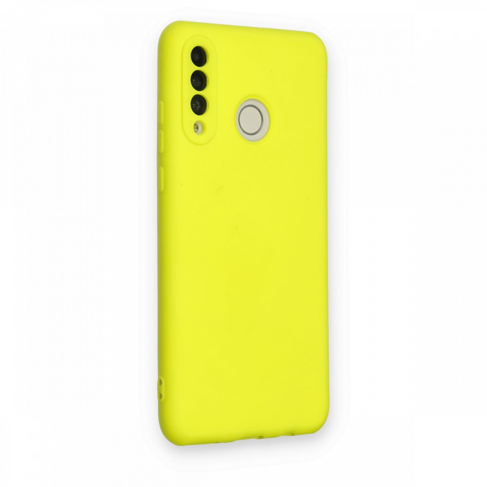 Huawei P30 Lite Kılıf Nano içi Kadife Silikon - Sarı Huawei P30 Lite Kılıf Nano içi Kadife Silikon - Sarı
