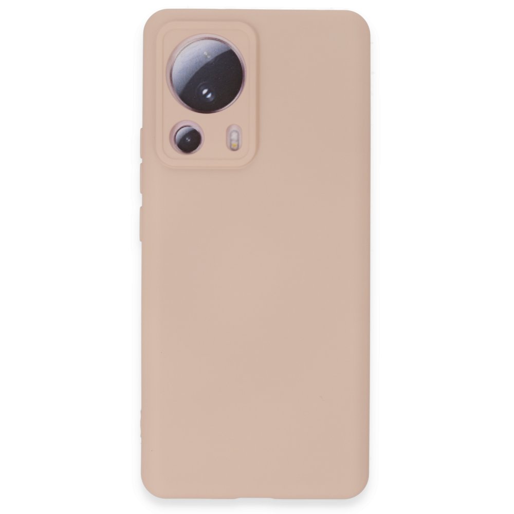 Xiaomi Mi 13 Lite Kılıf Nano içi Kadife Silikon - Pudra Xiaomi Mi 13 Lite Kılıf Nano içi Kadife Silikon - Pudra