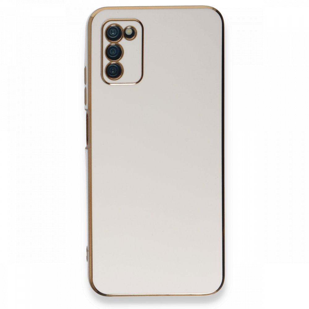  Samsung Galaxy A03S Kılıf Volet Silikon - Beyaz