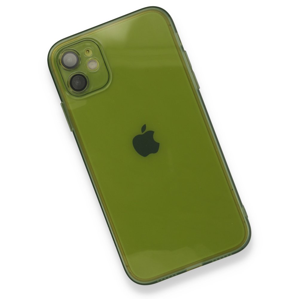  iPhone 12 Kılıf Fly Lens Silikon - Yeşil