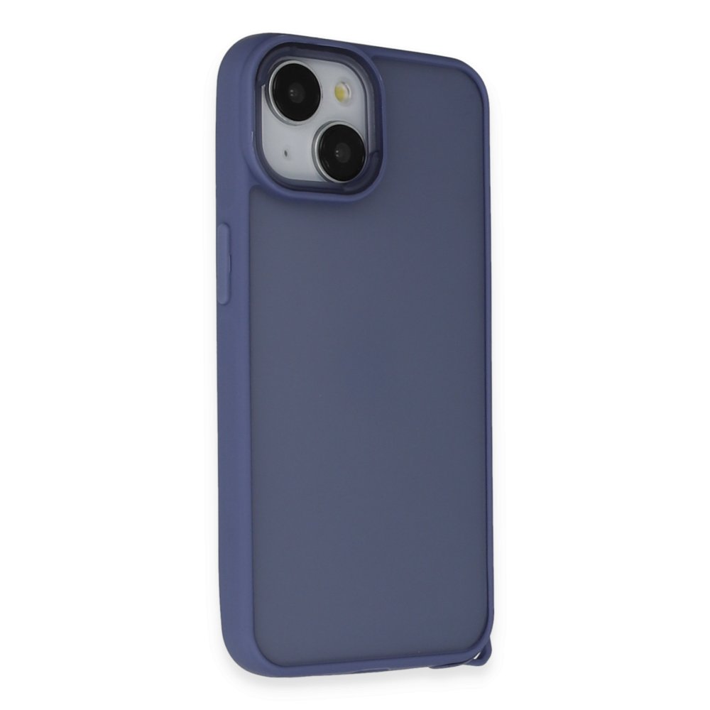  iPhone 15 Kılıf Elegant Kapak - Açık Mavi