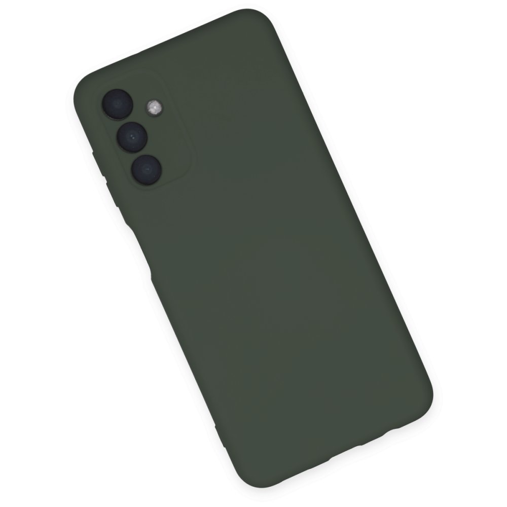  Samsung Galaxy A04S Kılıf Nano içi Kadife Silikon - Koyu Yeşil