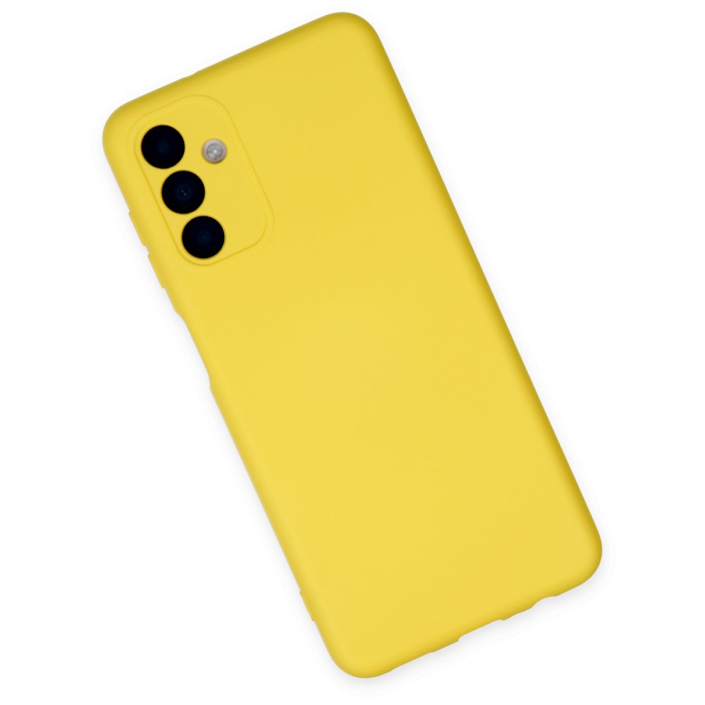  Samsung Galaxy A04S Kılıf Nano içi Kadife Silikon - Sarı