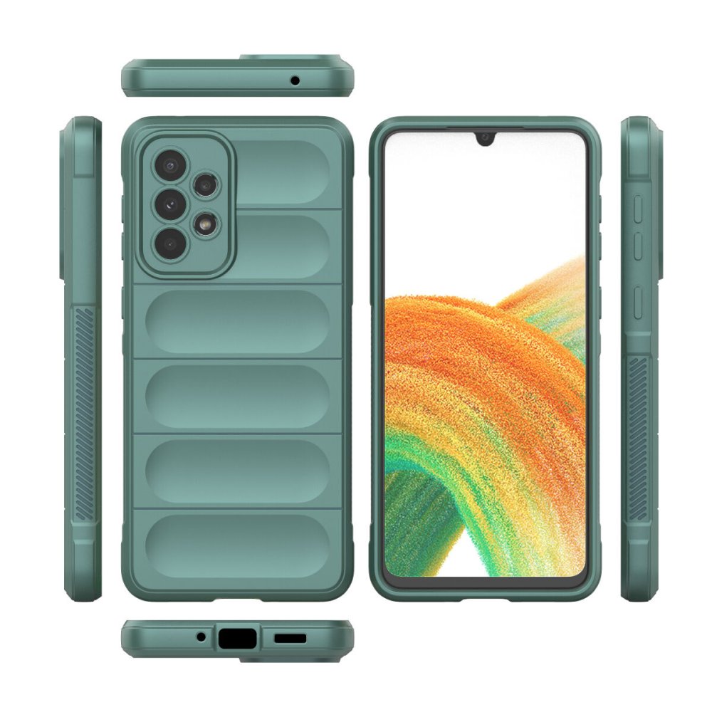  Samsung Galaxy A33 5G Kılıf Optimum Silikon - Koyu Yeşil