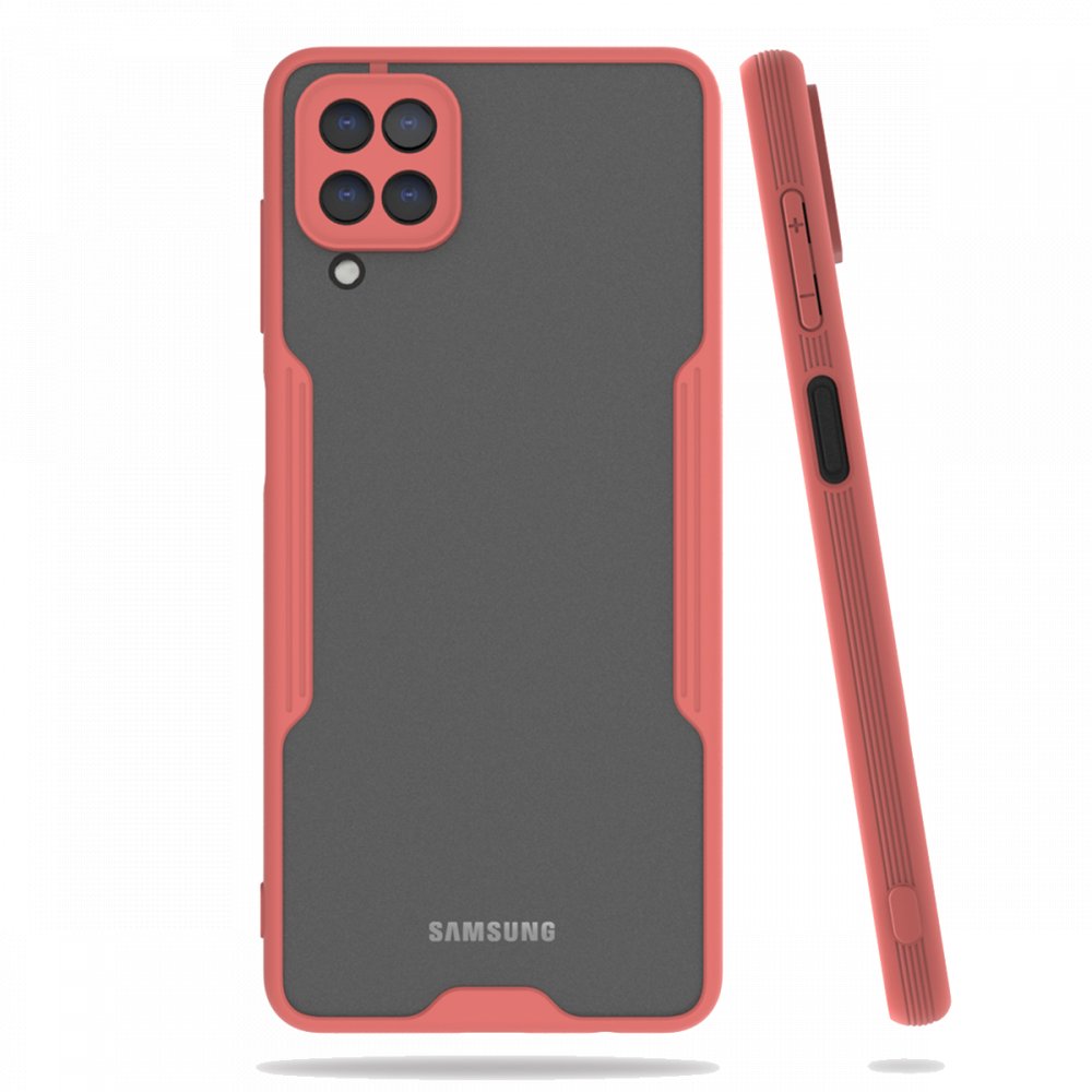  Samsung Galaxy M32 Kılıf Platin Silikon - Pembe