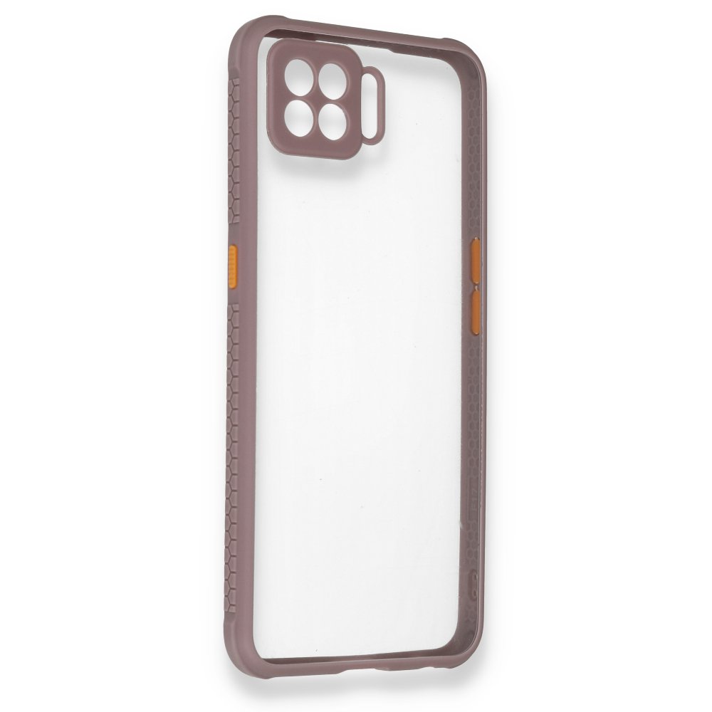  Oppo A73 Kılıf Miami Şeffaf Silikon - Açık Mor